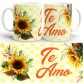 C06-CANECA (GIRASSOL)"TE AMO"325ml (1un)