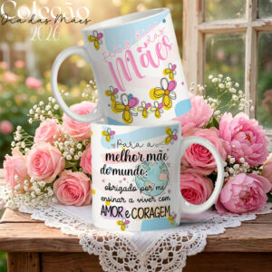Caneca de Porcelana Tema Mãe 325ml (Ref:20)