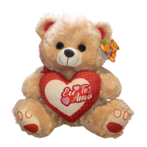 Urso Pelúcia 30cm Coração "Eu te Amo"