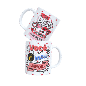 Caneca Polímero 325ml Namorados (Escolha o modelo)